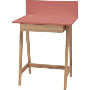 Ragaba Luka Asketræ Skrivebord 65x50cm Med Skuffe / Antik Pink