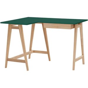 Ragaba Luka Asketræ Hjørneskrivebord B115 X D85cm Grøn Venstre Side