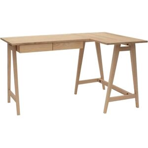 Ragaba Luka Ask L-Formet Skrivebord B135cm X D85cm Højrestillet