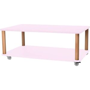 Ragaba Ashme Sofabord Med Hjul 64x105cm Powder Pink