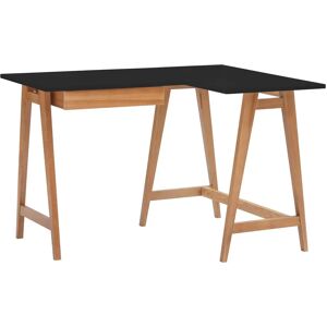 Ragaba Luka Hjørneskrivebord B115cm X D85cm Sort Eg Højre Side