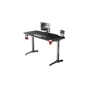 Ultradesk Frag Gaming Desk, sort med sort måtte