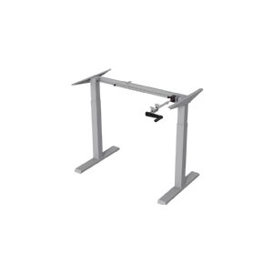 Ergoofficeeu Ergo Office ER-402G Manual Height Adjustment Desk Table Frame Without Top for Standing and Sitting Work Grey
