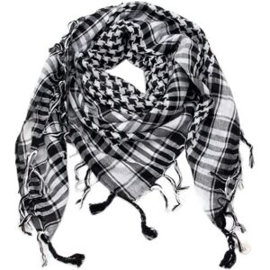 2 Stk Sort & Hvid Desert Scarf Letvægts Bomuld Militar