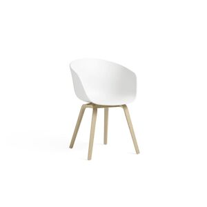 HAY AAC 22 About A Chair SH: 46 cm - Lacquered Oak Veneer/White