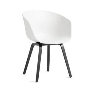 HAY AAC 22 About A Chair SH: 46 cm - Black Lacquered Oak Veneer/White