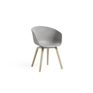 Hay AAC 22 About A Chair SH: 46 cm - Lacquered Oak Veneer/Concrete Grey