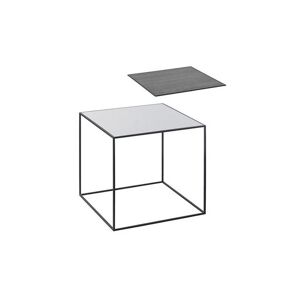 Audo Copenhagen Twin 35 Table 35x35 cm - Black Frame/Cool Grey/Black Stained Ash
