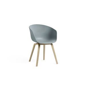 HAY AAC 22 About A Chair SH: 46 cm - Lacquered Oak Veneer/Dusty Blue