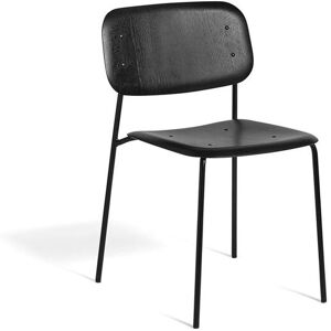 Hay Soft Edge 40 Chair w. Standard Gliders SH: 47,5 cm - Black/Black Powder Coated Steel