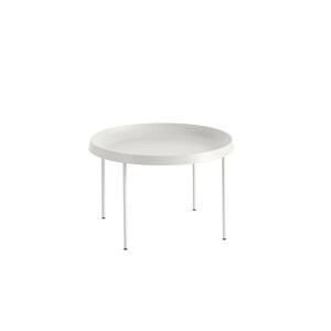 HAY Tulou Coffee Table Ø: 55 cm - Off White Powder Coated Steel