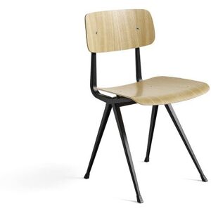 HAY Result Spisebordsstol SH: 46 cm - Black Powder Coated Steel/Oak Lacquered