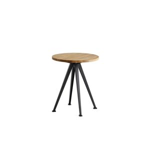 HAY Pyramid Coffee Table 51 Ø: 45 cm - Black Steel/Oiled Oak
