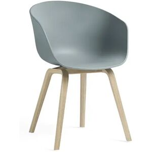 HAY AAC 22 About A Chair SH: 46 cm - Soaped Oak Veneer/Dusty Blue