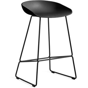 HAY AAS 38 Bar Chair Low SH: 64 cm - Black Powder Coated Steel/Black