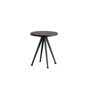 HAY Pyramid Coffee Table 51 Ø: 45 cm - Black Steel/Smoked Oak