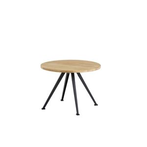 HAY Pyramid Coffee Table 51 Ø: 60 cm - Black Steel/Oiled Oak