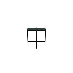 HANDVÄRK FURNITURE Side Table L: 50 D: 50 H: 47 cm - Sort Stel / Grøn Marmor