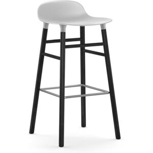 Normann Copenhagen Form Barstol SH: 75cm - Hvid/Sort Eg