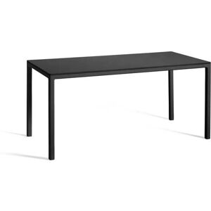 HAY T12 Table 160x80 cm - Black Powder Coated Aluminium/Black Linoleum