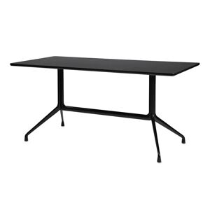 HAY AAT10 Table 220x105 cm - Black Powder Coated Aluminium/Black Linoleum
