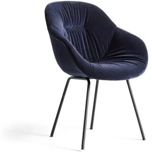 HAY AAC127 Soft About a Chair Spisebordsstol Polstret SH: 47,5 cm - Black Powder Coated Steel/Lola Navy