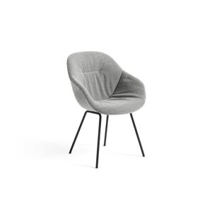 HAY AAC127 Soft About a Chair Spisebordsstol Polstret SH: 47,5 cm - Black Powder Coated Steel/Dot 1682 02Bianco Nero