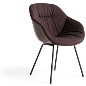 Hay AAC127 Soft Duo About a Chair Spisebordsstol Polstret SH: 47,5 cm - Black Powder Coated Steel/Remix 373/Sense Dark Brown