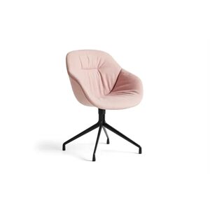 HAY AAC121 Soft About a Chair Spisebordsstol Polstret SH: 47,5 cm - Black Powder Coated Aluminium/Linara 415