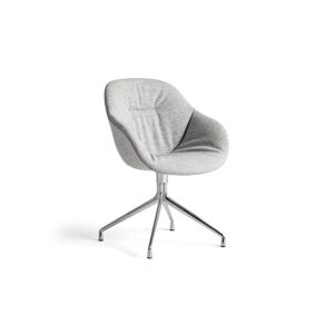 Hay AAC121 Soft About a Chair Spisebordsstol Polstret SH: 47,5 cm - Polished Aluminium/Hallingdal 116