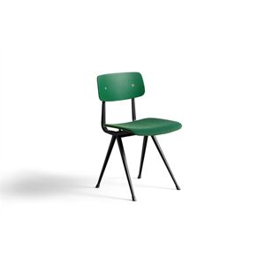Hay Result chair SH: 46 cm - Black base/Forest green Oak/Remix 982