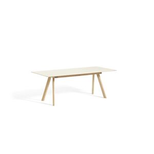 HAY CPH 30 Extendable Table 200/400x90x74 cm - Lacquered Solid Oak/Off White Linoleum
