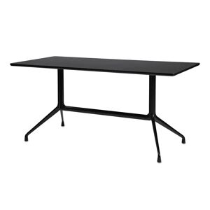 HAY AAT10 Table 180x90x74 cm - Black Powder Coated Aluminium/Black Linoleum