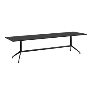 Hay AAT10 Table 280x90 cm - Black Powder Coated Aluminium/Black Linoleum