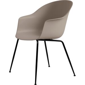 GUBI Bat Dining Chair Conic Base - Black matt base/New beige