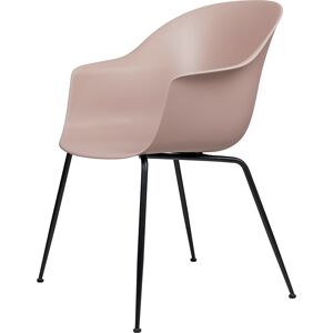 GUBI Bat Dining Chair Conic Base - Black matt base/Sweet pink