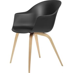 Gubi Bat Dining Chair Wood Base 45 cm - Oak/Black