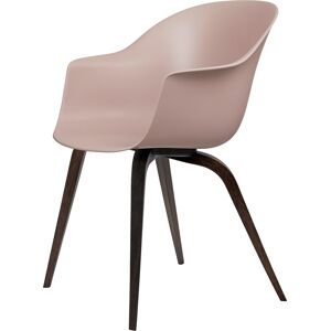 GUBI Bat Dining Chair Wood Base 45 cm - Smoked Oak/Sweet pink