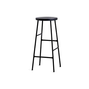 HAY Cornet Bar Stool High H: 75 cm - Soft Black/Soft Black