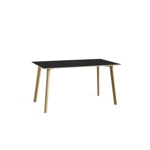 HAY CPH Deux 210 Table 140x75x73 cm - Lacquered Solid Oak/Ink Black Laminate
