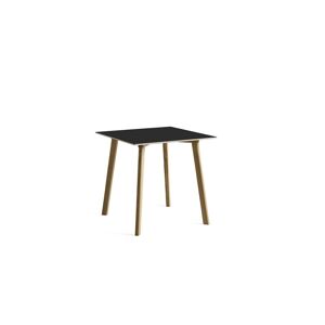 HAY CPH Deux 210 Table 75x75x73 cm - Lacquered Solid Oak/Ink Black Laminate