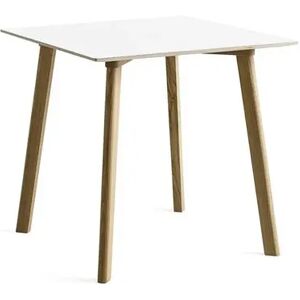 HAY CPH Deux 210 Table 75x75x73 cm - Lacquered Solid Oak/Pearl White Laminate