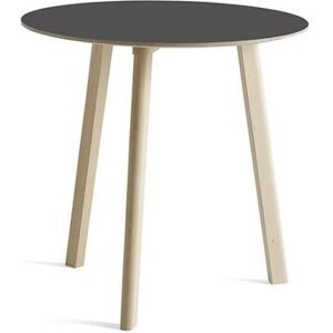 Hay CPH Deux 220 Table Ø: 75 cm - Untreated Solid Beech/Stone Grey Laminate