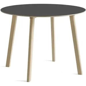 Hay CPH Deux 220 Table Ø: 98 cm - Untreated Solid Beech/Stone Grey Laminate