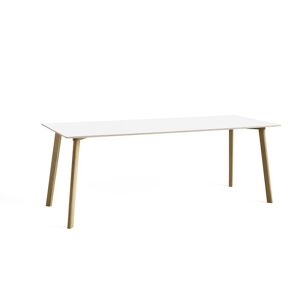 HAY CPH Deux 210 Table 200x75x73 cm - Lacquered Solid Oak/Pearl White Laminate