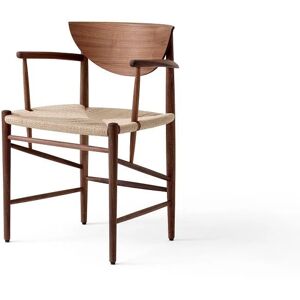 &Tradition HM4 Drawn Chair w. armrest SH: 46cm - Natural Paper Cord/Oiled Walnut