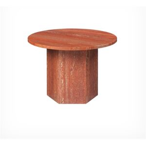 GUBI Epic Coffee Table Ø: 60 cm - Red Travertine