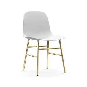 Normann Copenhagen Form Stol SH: 44cm - Hvid/Messing