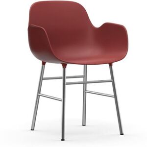 Normann Copenhagen Form Armstol SH: 44cm - Rød/Krom