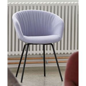 HAY AAC27 Soft About a Chair Spisebordsstol Fuldpolstret m. Armlæn SH: 46 cm - Black Powder Coated Steel/Vidar 723